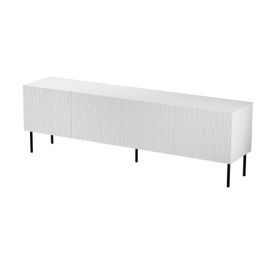 Cama MEBLE RTV JUNGLE cabinet 190x40.5x59.5 white matt + black legs