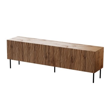 Cama MEBLE RTV JUNGLE cabinet 190x40.5x59.5 oak wotan + black legs