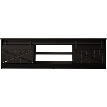 Cama MEBLE RTV GRANERO 200x56.7x35 black/black gloss cabinet