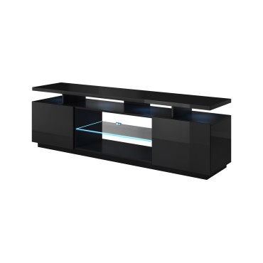 Cama MEBLE RTV cabinet EVA 180x40x52 black glossy 2