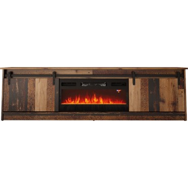 Cama MEBLE RTV GRANERO + fireplace cabinet 200x56.7x35 old wood