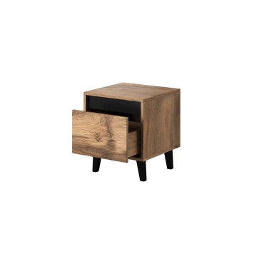 Cama MEBLE NORD bedside table 2 pcs. 40x38x45 cm oak wotan/anthracite