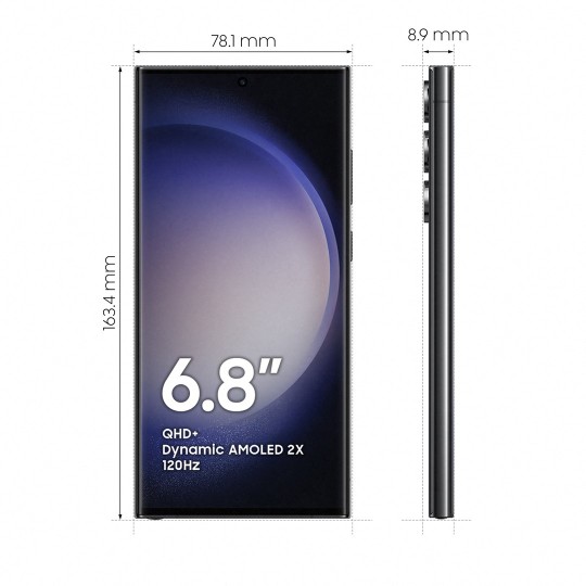 Samsung Galaxy S23 Ultra SM-S918B 17,3 cm (6.8") Dubbla SIM-kort Android 13 5G USB Type-C 8 GB 256 GB 5000 mAh Svart