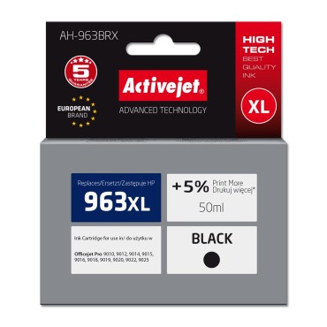ActiveJet AH-963BRX ink for HP printers  Replacement HP 963XL 3JA30AE Premium 2100 pages black