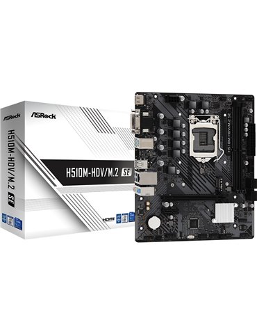 Asrock H510M-HDV/M.2 SE moderkort Intel H470 LGA 1200 (Socket H5) micro ATX