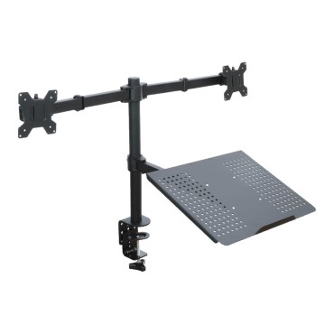 Art Desk mount for 2 monitors LED/LCD 13-27  ART L-25 gas assistance 10 kg Black