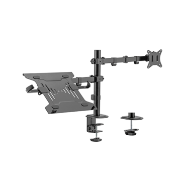 Gembird MA-DA-03 Adjustable desk mount with monitor arm and notebook tray (rotate  tilt  swivel)  17”-32”  up to 9 kg