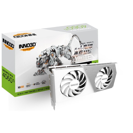Inno3D N406T2-16D6X-178055W grafikkort NVIDIA GeForce RTX 4060 Ti 16 GB GDDR6