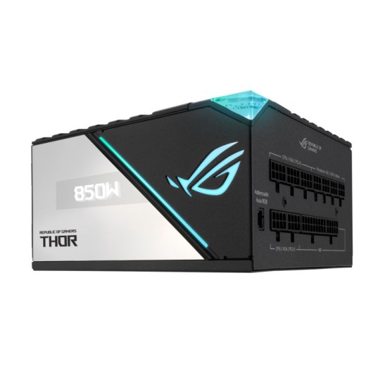 ASUS ROG THOR 850W Platinum II strömförsörjningsenheter 20+4 pin ATX Svart, Blå, Grå