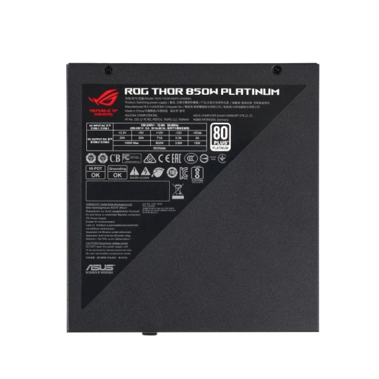 ASUS ROG THOR 850W Platinum II strömförsörjningsenheter 20+4 pin ATX Svart, Blå, Grå