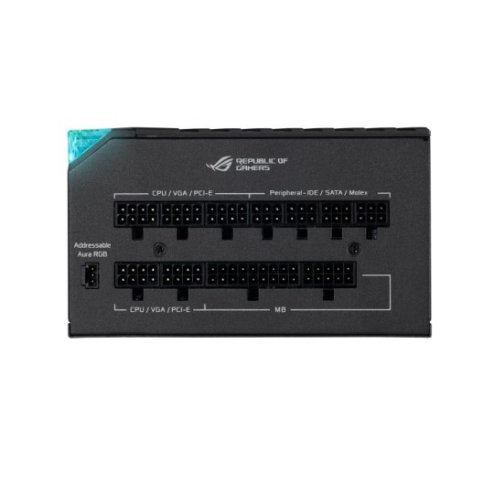 ASUS ROG THOR 850W Platinum II strömförsörjningsenheter 20+4 pin ATX Svart, Blå, Grå
