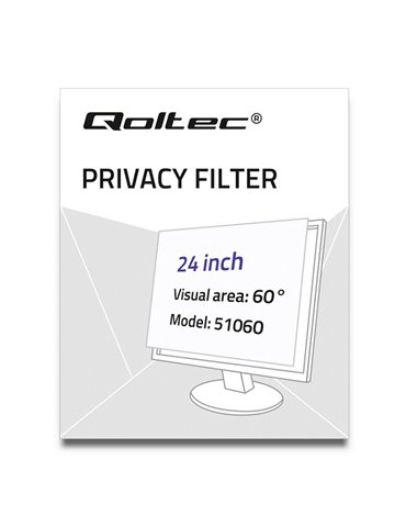 Qoltec 51060 sekretessfilter för skärmar 61 cm (24")