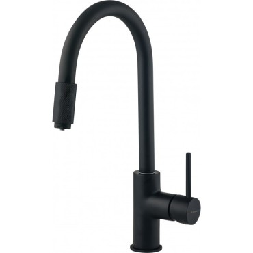 KITCHEN MIXER WITH SWIVEL SPOUT AND CONNECTION TO WATER FILTER DEANTE BLACK ASTER