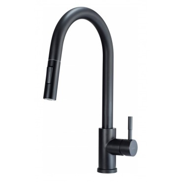 KITCHEN MIXER WITH PULL-OUT SHOWER DEANTE TWO FLOWS  BLACK LIMA