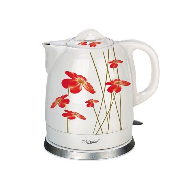 Feel-Maestro MR-066-RED FLOWERS electric kettle 1.5 L 1200 W Red  White