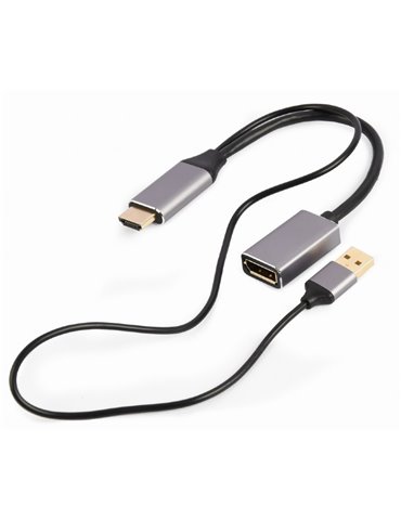 Gembird A-HDMIM-DPF-02 videokabeladapter 0,1 m HDMI Typ A (standard) DisplayPort Svart