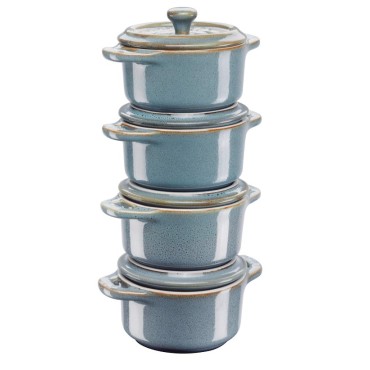 Staub Mini Cocotte Round 4 pcs. - 200 ml 40508-160-0 Antique Turquoise