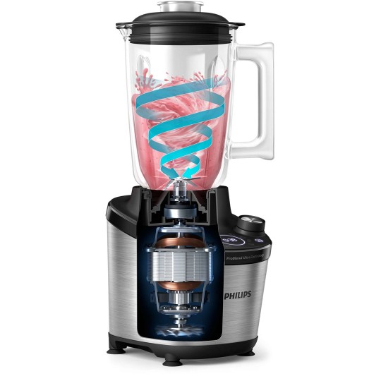 Philips 7000 series HR3760/00 blender Tabletop blender 1500 W Black Metallic