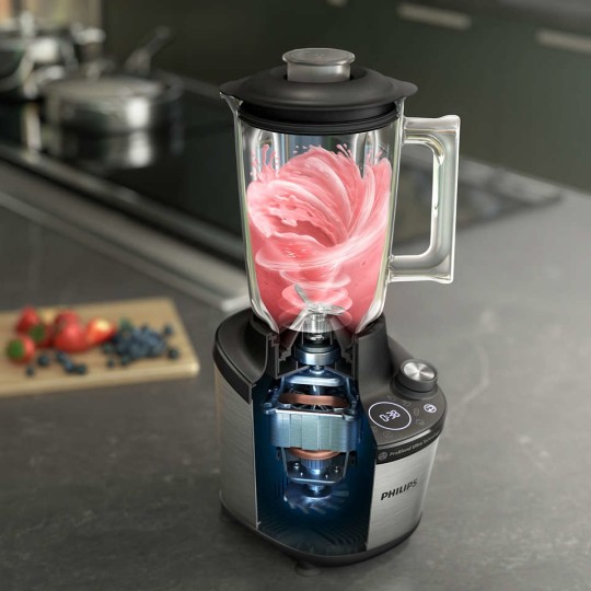 Philips 7000 series HR3760/00 blender Tabletop blender 1500 W Black Metallic