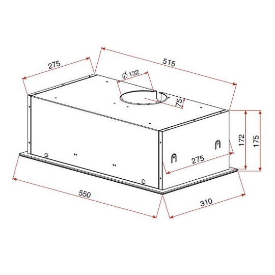 Teka GFG 2 388 m3/h Under-cupboard Black