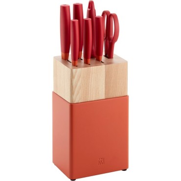 Set of 5 block knives in block Zwilling Now S  red