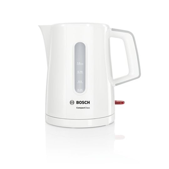 Bosch CompactClass TWK3A051 vattenkokare 1 l 2400 W Grå, Vit