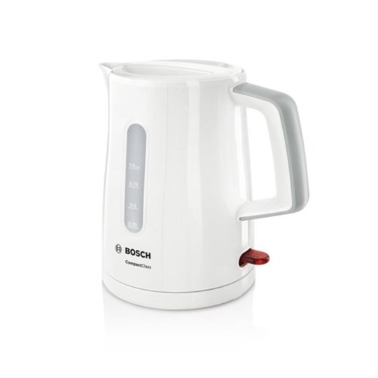 Bosch CompactClass TWK3A051 vattenkokare 1 l 2400 W Grå, Vit