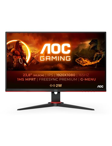 AOC G2 24G2SPAE/BK LED display 60,5 cm (23.8") 1920 x 1080 pixlar Full HD Svart, Röd