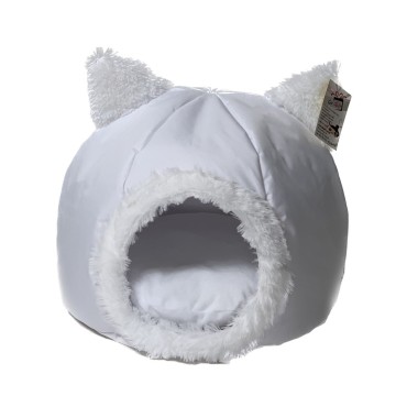 GO GIFT cat bed - light grey - 40x40x34 cm