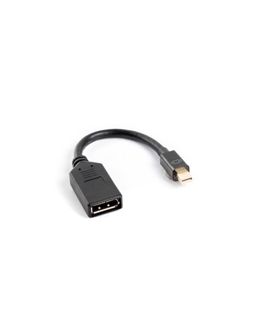 Lanberg AD-0003-BK DisplayPort-kabel 0,12 m Mini DisplayPort Svart