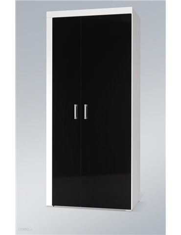 Cama MEBLE Cama wardrobe SAMBA white/black gloss