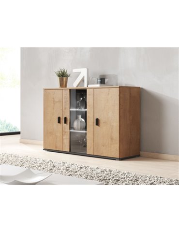 Cama MEBLE Cama sideboard 120 cm SOHO S7 lefkas oak/black