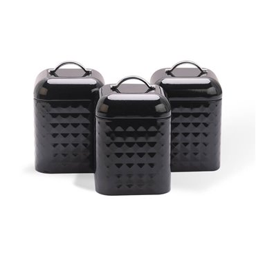 Maestro SET OF METAL CONTAINERS 3 PCS MR-1676-3S-BLACK